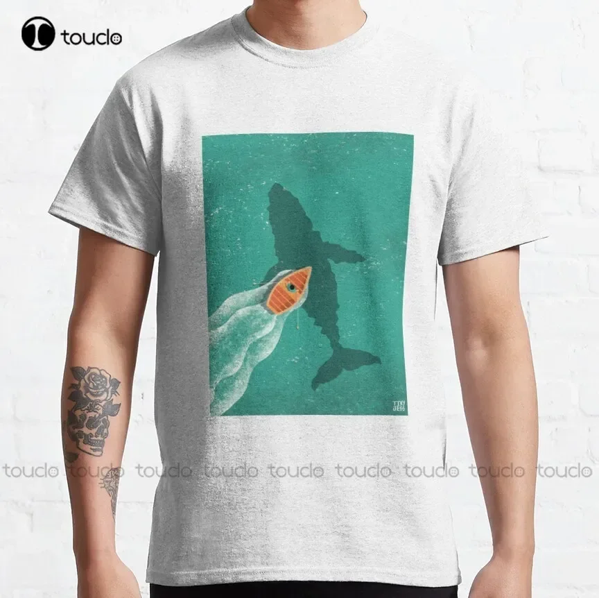 Sea Creature Print Classic T-Shirt Graphic Tees Custom Aldult Teen Unisex Fashion Funny New Xs-5Xl Fashion Funny New