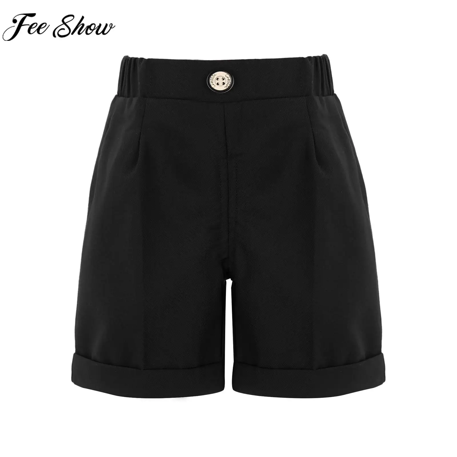 

Children Boy Casual Chino Preppy Style Shorts Wedding Birthday Party Gentlemen Suit Pants Choir Stage Performance School Uniform