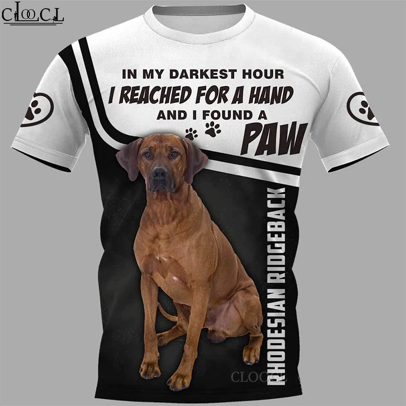 

HX Newest Popular Rhodesian Ridgeback Unisex T-Shirt Men Streetwear 3D Print Harajuku Short Sleeve Casual Pullover Drop Shipping