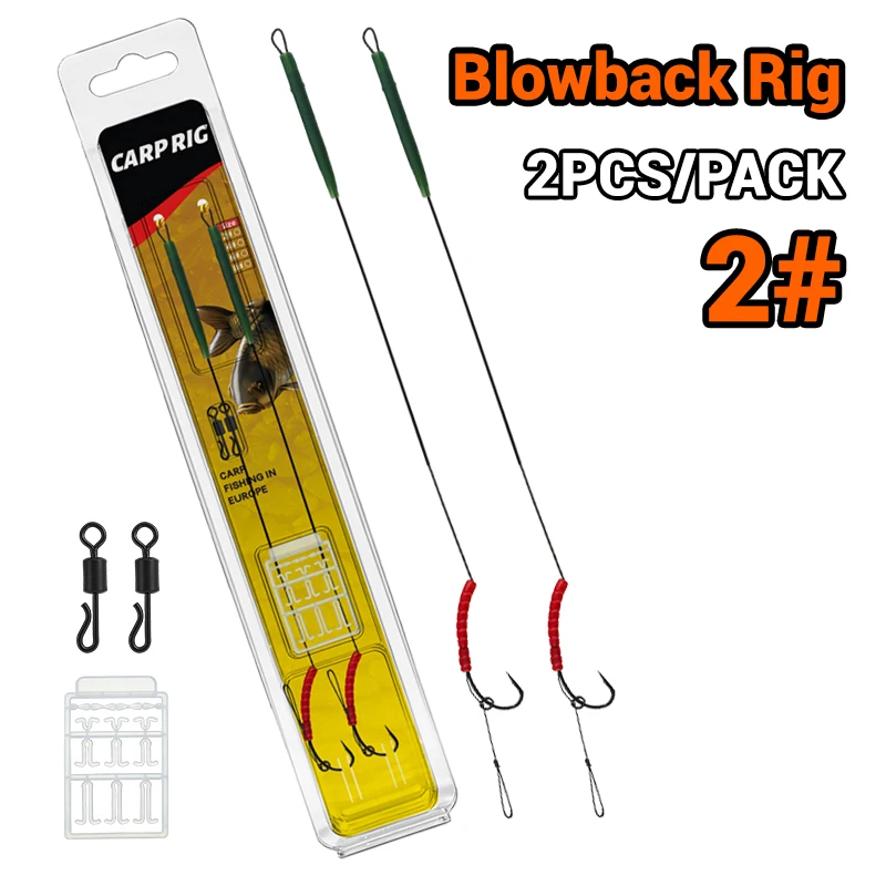 Komplettes Karpfenangel-Set – Blowback-Rig, Bloodworm-Hakenausrichter, QC-Wirbel, Stripping-Linie und Schnurstopper für sicheren Halt