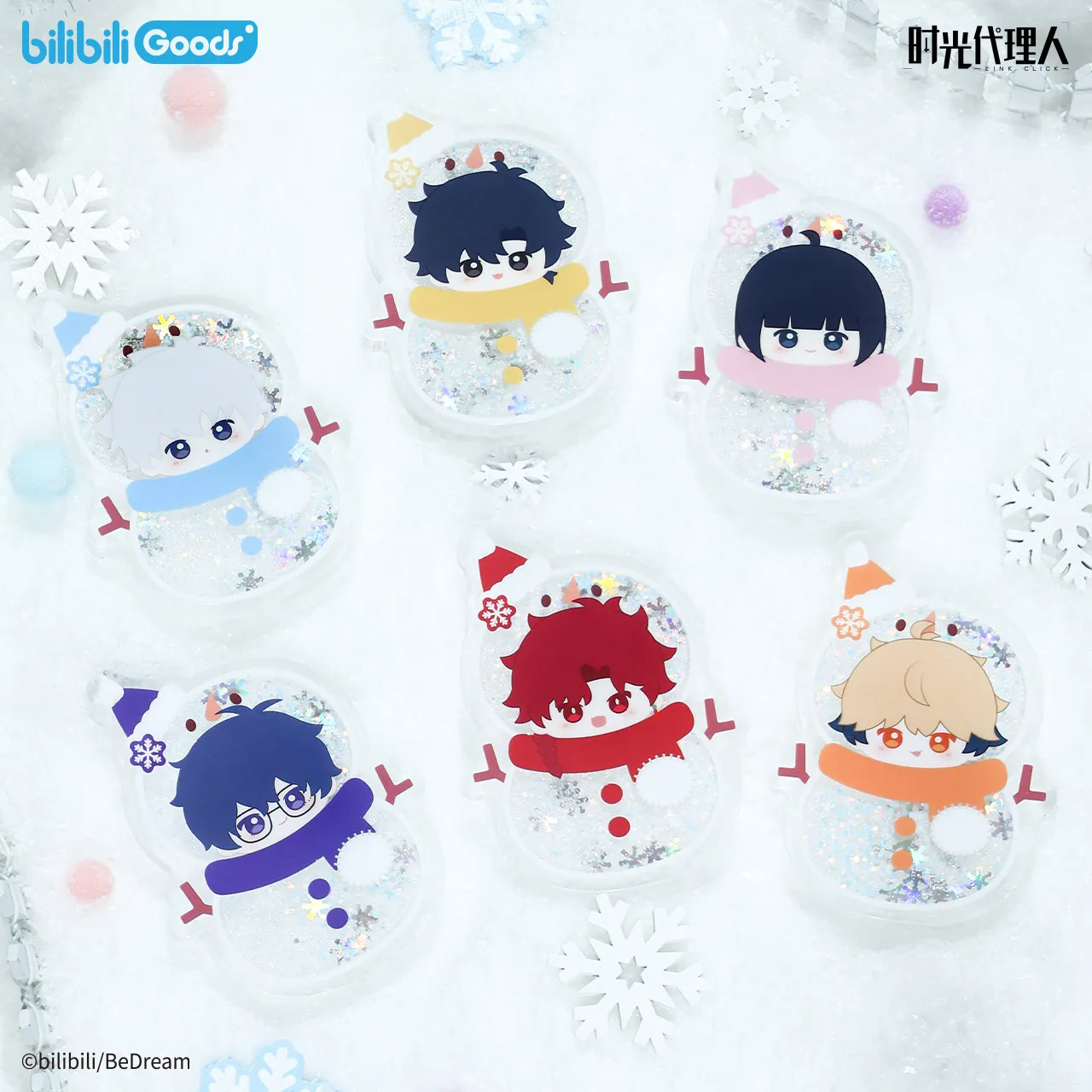 

Bilibiligoods Link Click пушистый зимний снеговик плюшевая игрушка аниме Kawaii кукла брелок кулон модная игра для девочек детский праздничный подарок