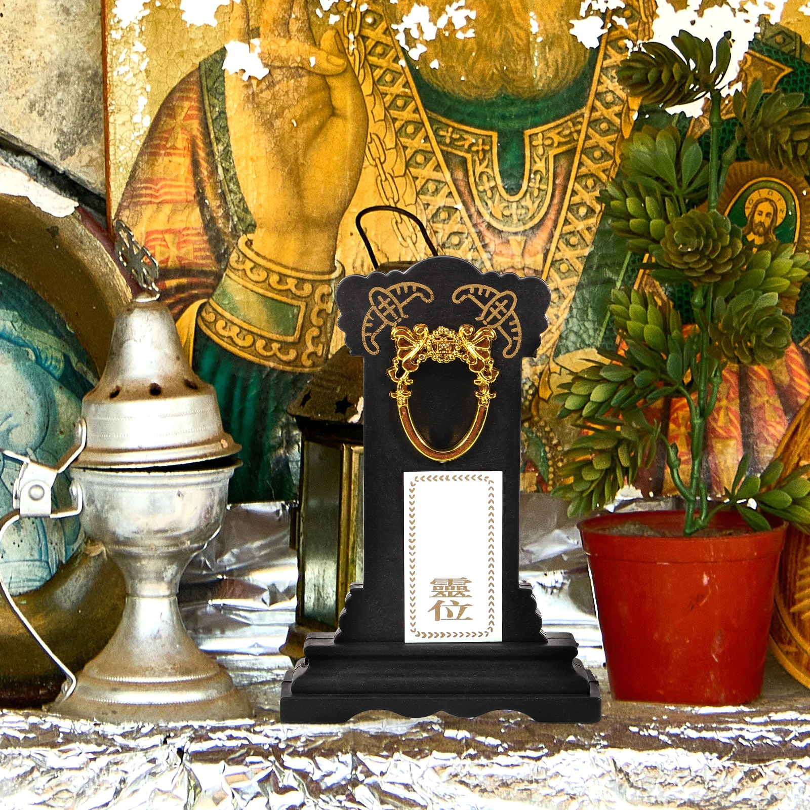 

Ancestor Tablets Memorial Plastic Boards for Home Temple Worship Craftsmanship Long Lasting Use Bereavement Wind Chimes