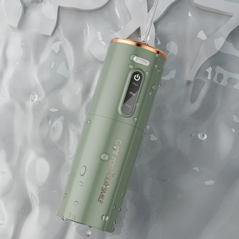 جهاز ري الفم المياه جهاز تنظيف الأسنان بالماء اللاسلكي الصحة الذاكرة الذكية 3 طرق 5 فوهات IPX7 مقاوم للماء خزان المياه 280 مللي