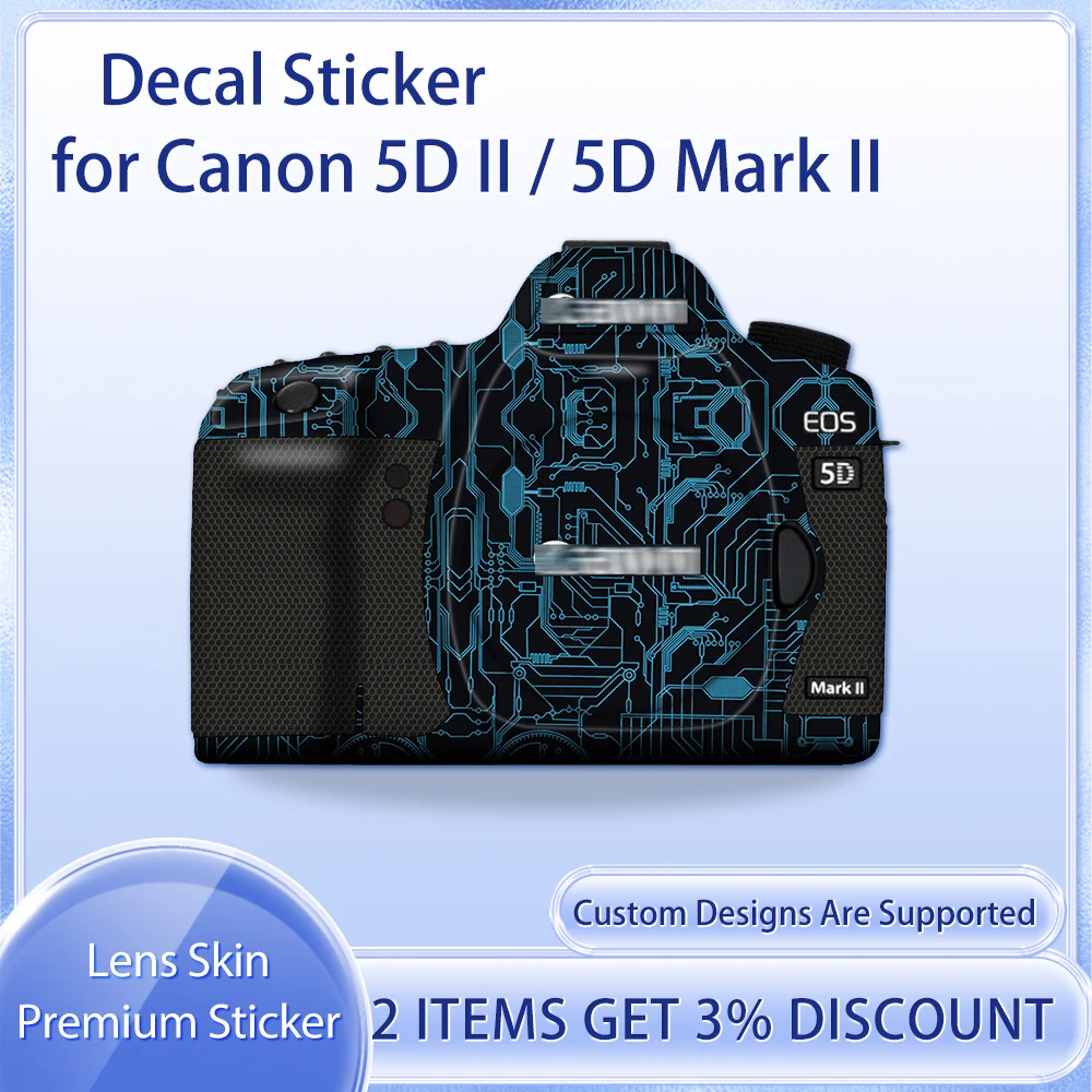 

5DII Decal Skin for Canon 5D II 5D2 Camera Skin Decal 5D Mark II Protective Film Cover Film Skin Wrap Covered