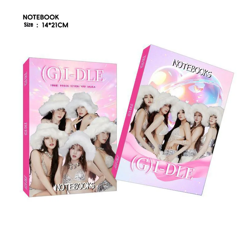 Fashion (G)I-DLE 32 Pages Notebooks YUQI Shuhua Miyeon Photo Print Student Exercise Book Office Workbook Fans Collectibles Gifts