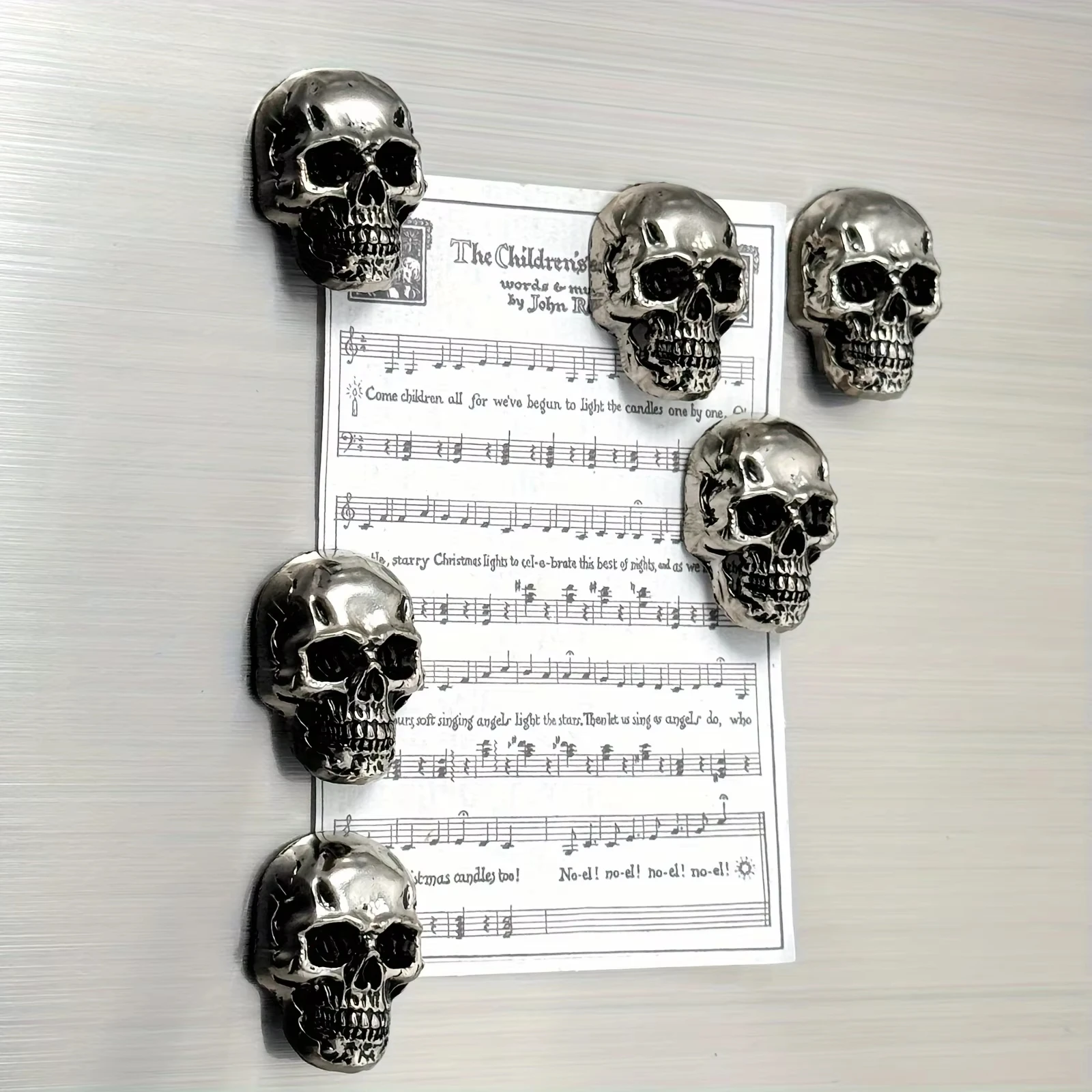 Gothic Skull Stainless Steel Refrigerator Magnets The Hymn to the Sun