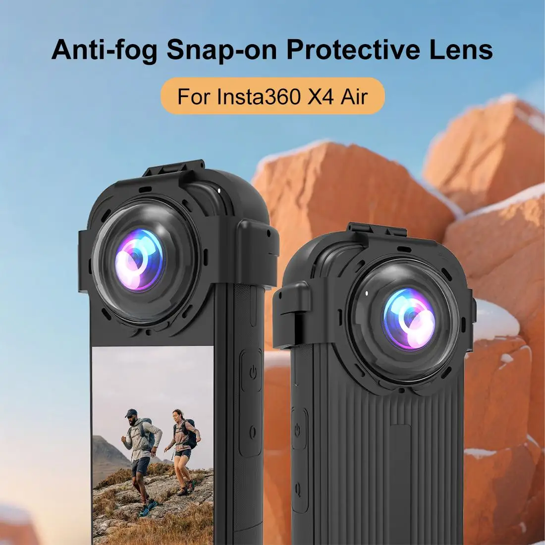 PULUZ Snap-on Optical Tempered Glass Lens Guard Protective Cover For Insta360 X4 Air