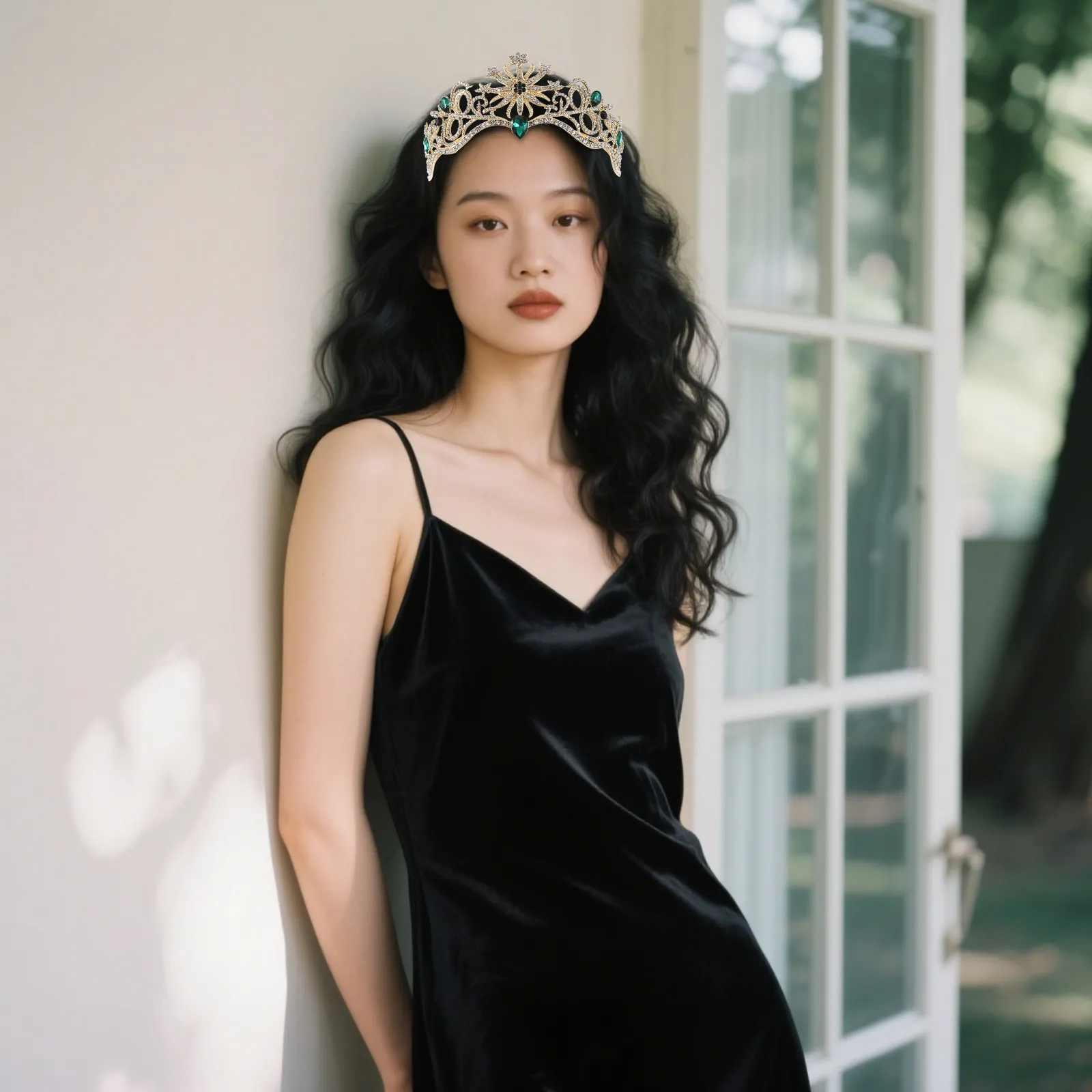 

Bridal Crown Wedding Headband Rhinestone Princess Tiara Bride Hair Accessories for Wedding Birthday Party Prom Celebration