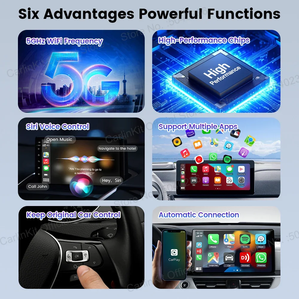 

MINI SE Wireless CarPlay Adapter Convert Wired to Wireless CarPlay Plug&Play Easy Setup Stable Fast Connect