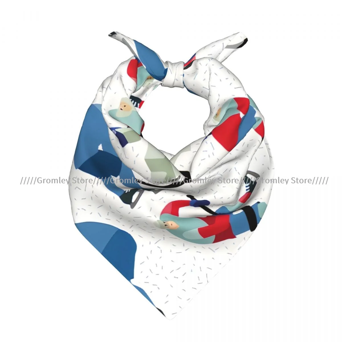 Square Scarf Women Ice Hockey Pattern Bandana Headscarf