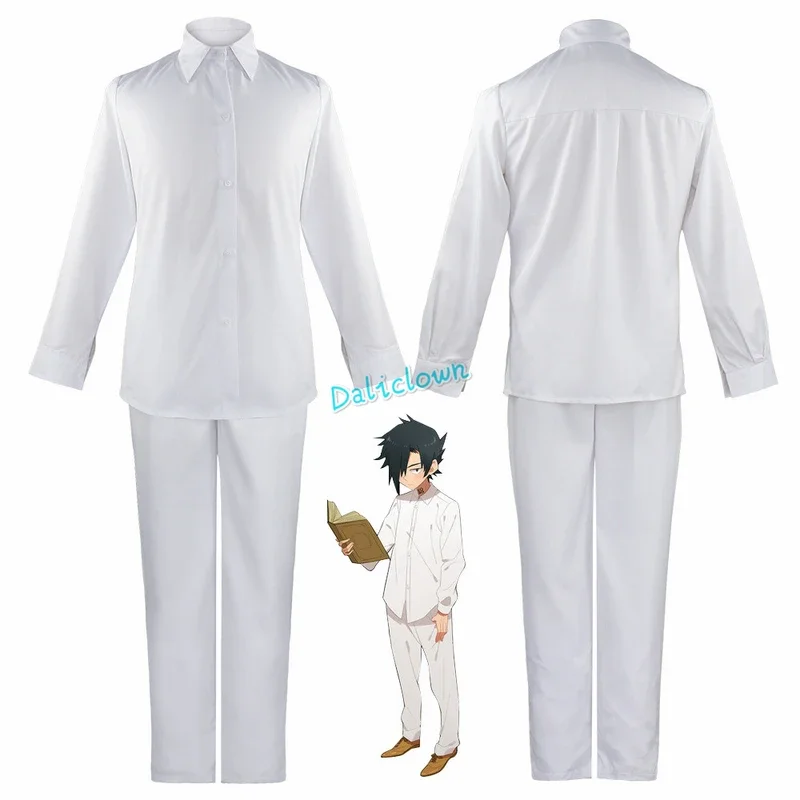 أنيمي وعد نيفرلاند تأثيري إيما نورمان راي زي قميص أبيض تنورة السراويل اليابانية زي مدرسي شعر مستعار