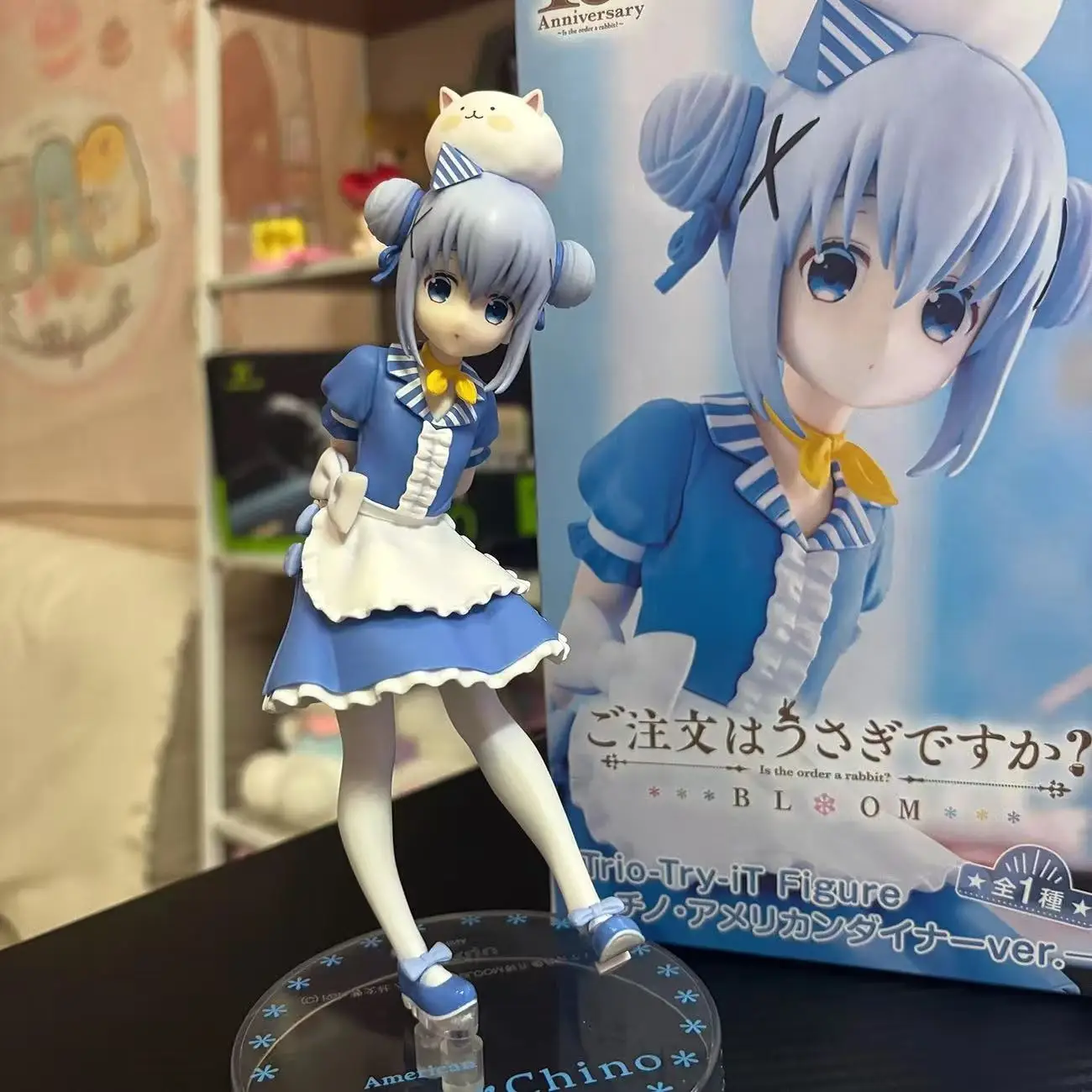 Auténtica versión japonesa de FURYU TTI Do You Want Some Rabbits Kafaze Tomino Hoto Kokoro Kagepin figura decoración de habitación Linda