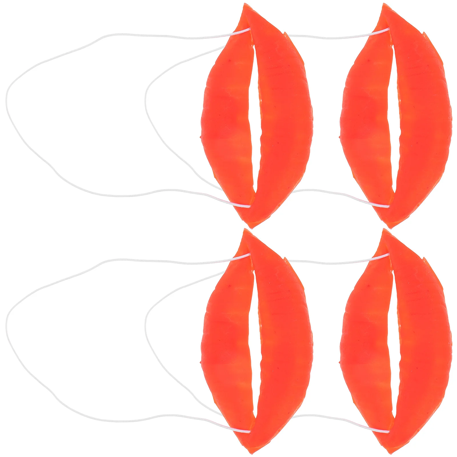 

4 Pcs Tricky Mouth Halloween Costumes for Adults Wedding Dress Up Joking Props Cosplay Plastic Facial Sausage Big Toy