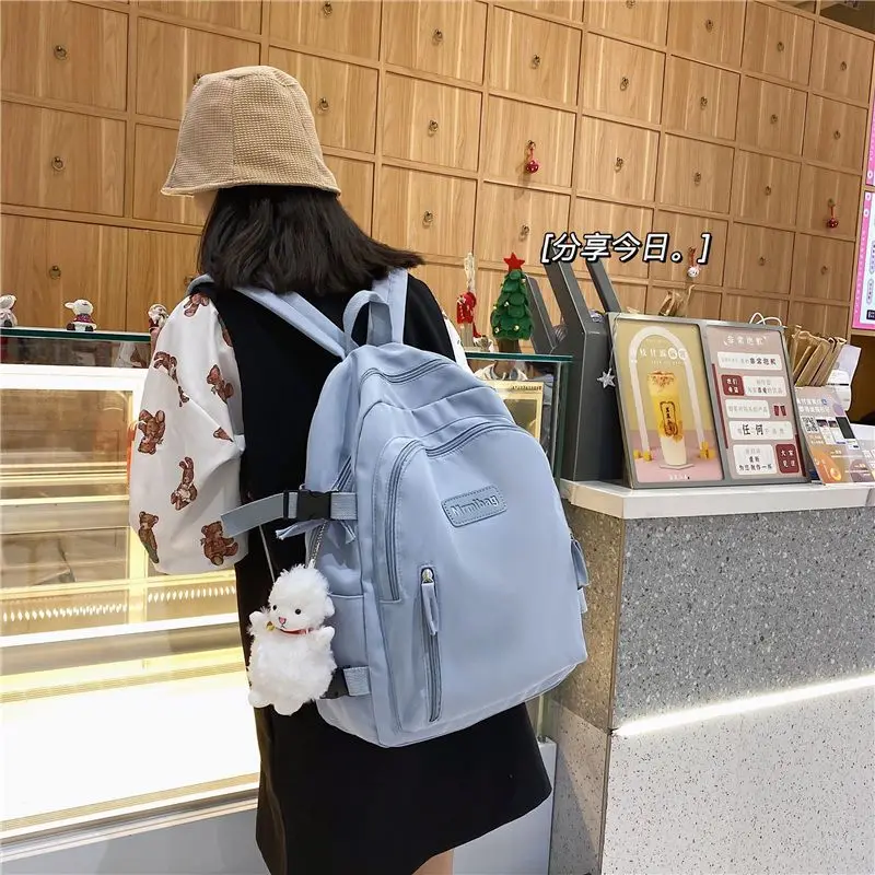 Leisure Travel Commuting Instagram Style Korean Version Harajuku Simple and Versatile Student Backpack for Women