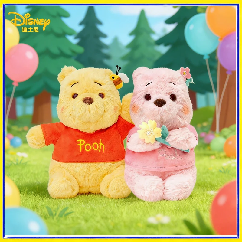 

Милая плюшевая игрушка Disney Winnie The Pooh, мягкая игрушка в виде пчелы с дизайном в виде цветов вишни, идеальный подарок на день рождения для девочек