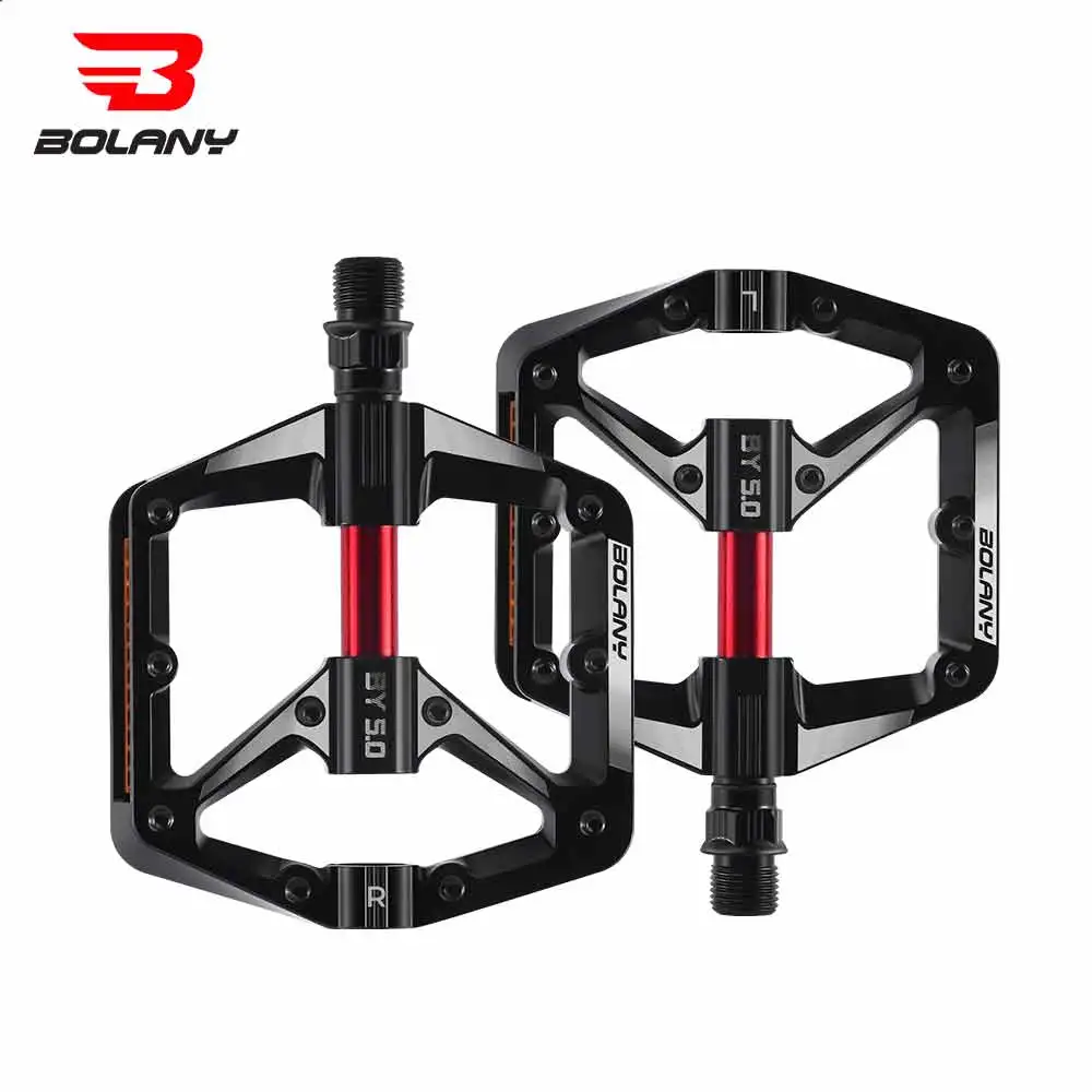 

BOLANY Mtb Aluminum Alloy Reflective Bicycle Pedals Ultralight Widened Pedal Sealed Du Bearing Nonslip MTB Road Bike Accesorios