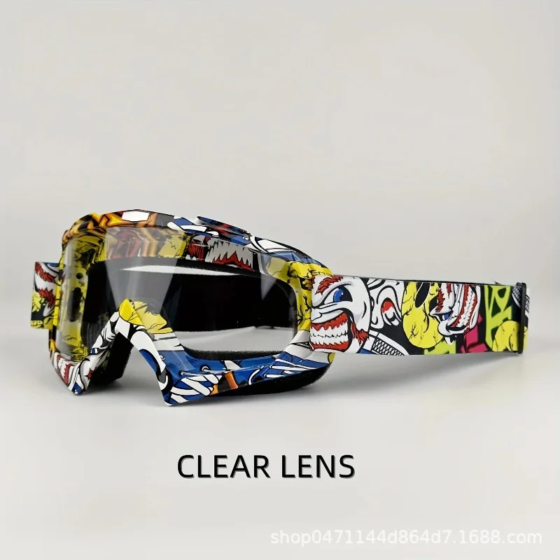 

2025 New Motorcycle Goggles, Windproof Dustproof Anti-Fog, Anti-Impact UV400 for Off-Road Riding Skiing