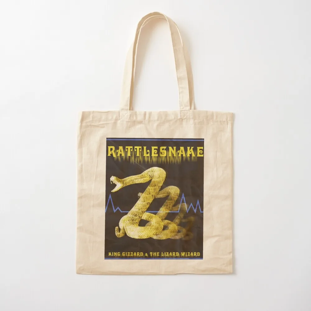 

Rattlesnake King Gizzard And The Lizard Wizard Art Tote Bag large tote bag supermarket folding bag shopper bags Canvas Tote