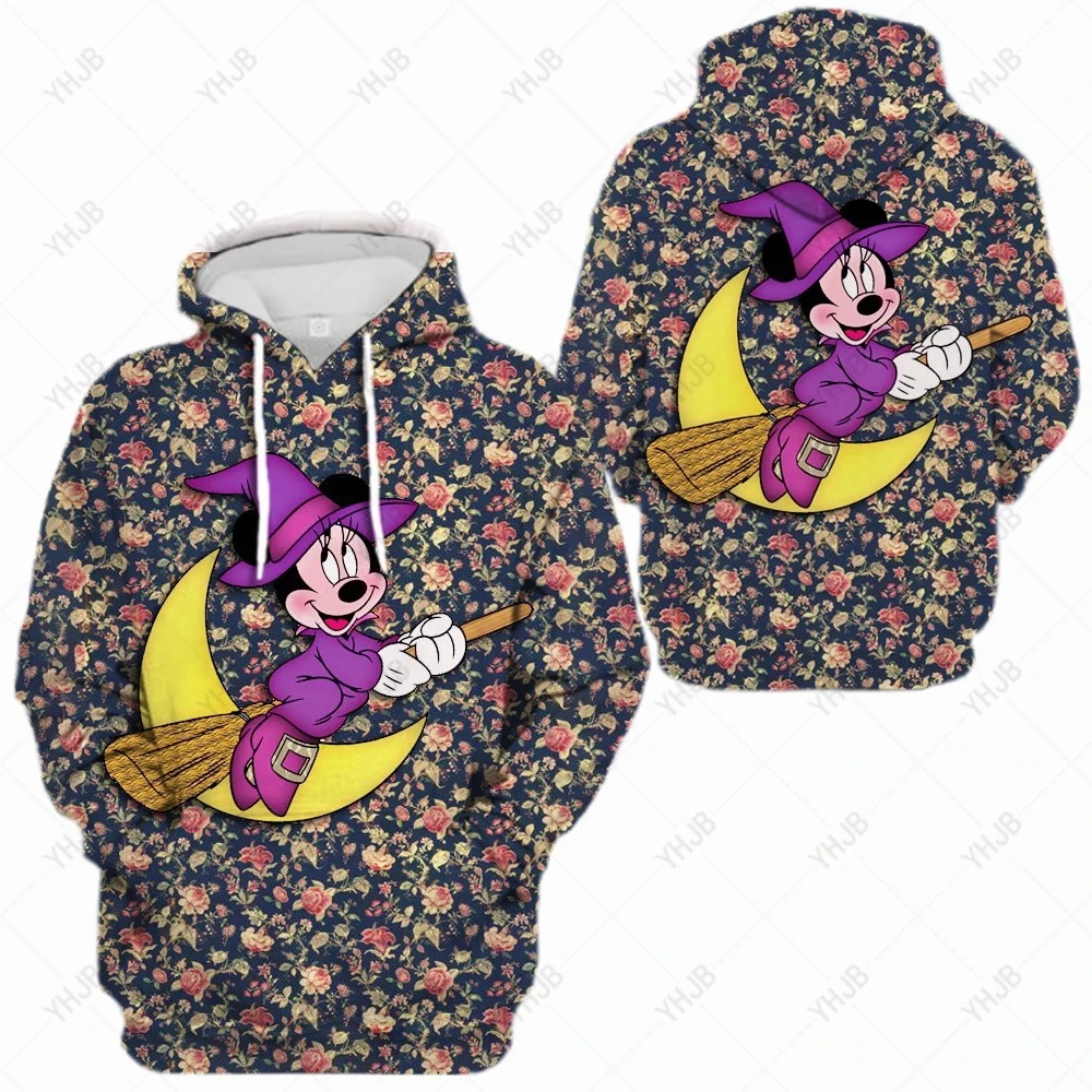 Homens e mulheres da Disney Desenhos animados 3D Hoodie, Minnie, Mickey Mouse moletons, meninos e meninas pulôver, Harajuku stre