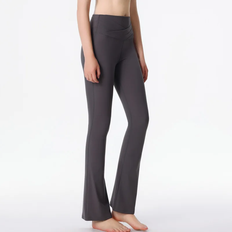 2024 pantaloni donna vita alta pantaloni gamba larga donna palestra allenamento Fitness sport pantaloni svasati pantaloni da ballo latino Leggings svasati