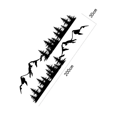 2PCS Car Door Side Stickers Mountain Forest Decal Accessories For Volkswagen VW Multivan TRANSPORTER T5 T6 Toyota Elfa 8 best sales vw multivan accessories - №4