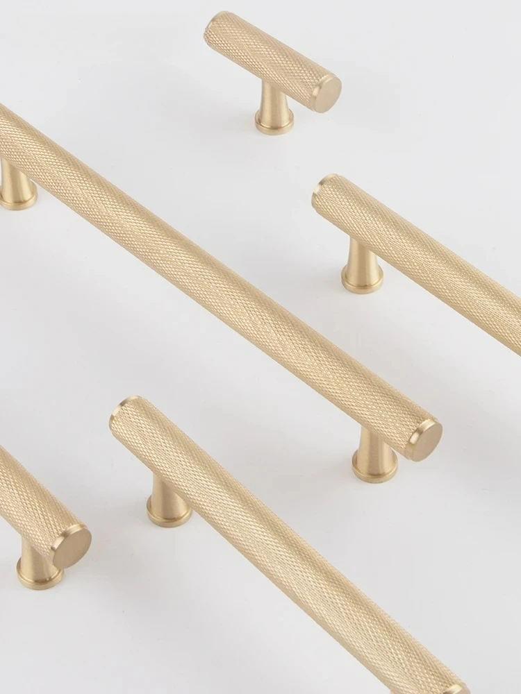 

Solid copper European-style kitchen cabinet handles, drawers, hardware knobs, T-shaped rod handles