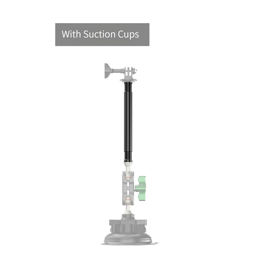 Varilla de extensión de aleación de 15cm con orificio roscado Universal 1/4 para cámaras/Monitores/videocámaras/trípode/palo de Selfir, accesorios