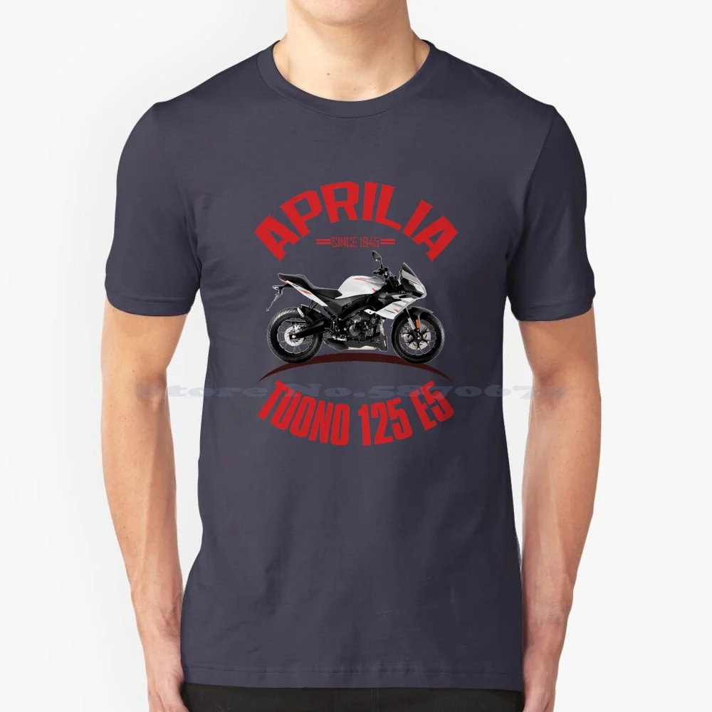 Designer Motorcycle Of Tuono 125 E5 T Shirt 100% Cotton Tee Tuono 125 E5 Racing Tuono 660 Tuono V4 Factory Rs 660 Acid Gold