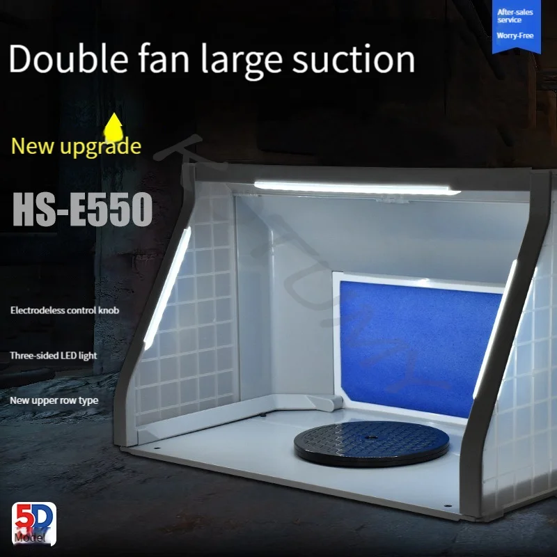 Coloring Sturdy Spray Booth Exhaust Fan Baking Paint Sealing Fan Suction Spray Paint Box Workbench HS-E420