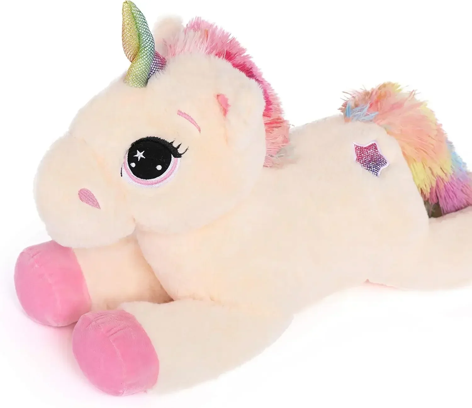 MaoGoLan Toys Studio Big Unicorn Stuffed Animal Soft Large Unicorn Plush Pillow Toy Gift for Girls Boys (Pink, 23.5 '')