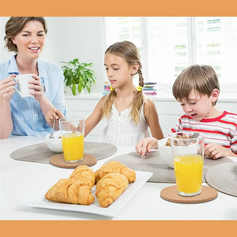 

100 шт. пробковые подставки для напитков, 4-дюймовые круглые впитывающие пробки, противоскользящие и теплоизоляционные подставки для кофе-BAAQ