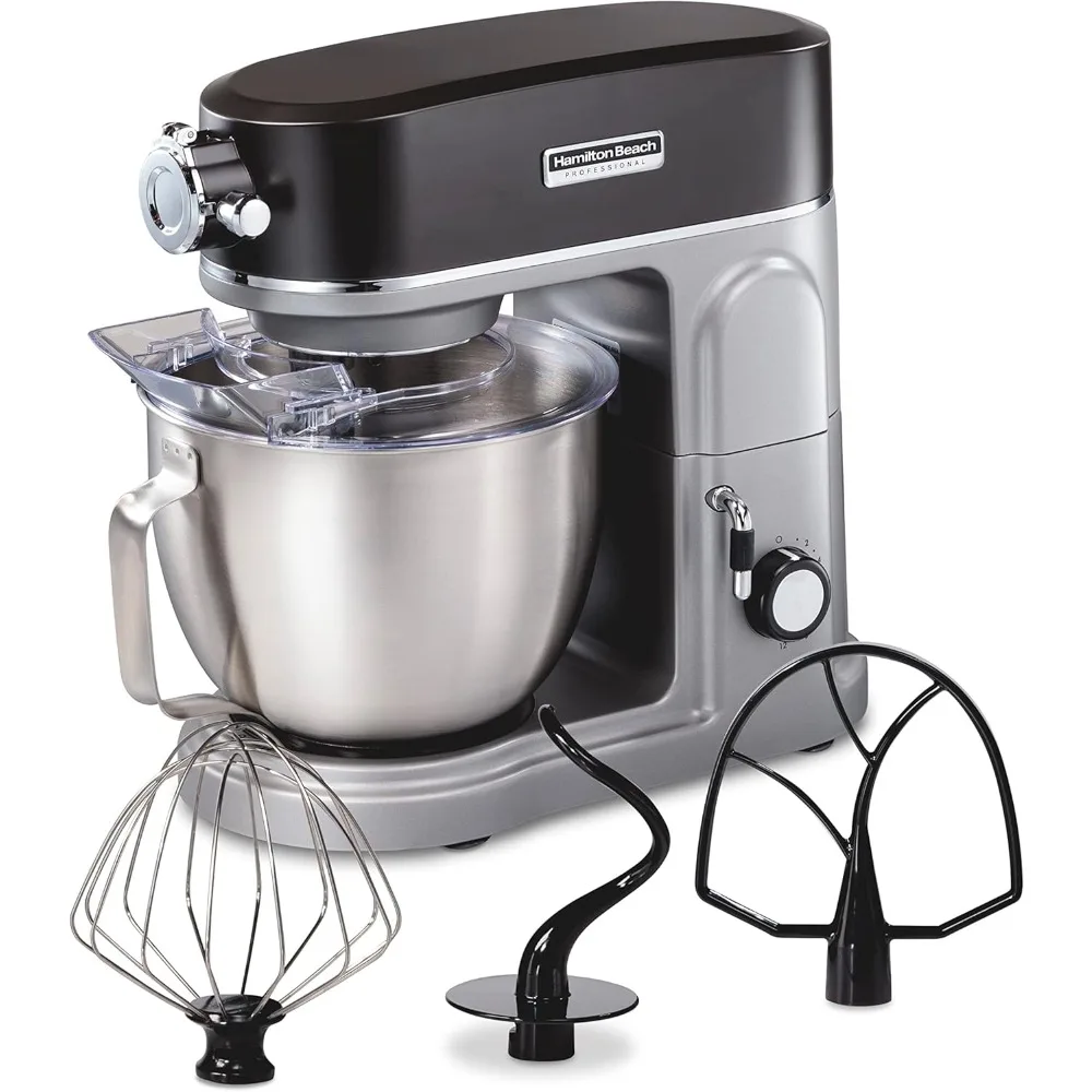 

All-Metal Stand Mixer with Specialty Attachment Hub, 5 Quart Bowl, 12 Speeds, Includes Flat Beater, Dough Hook, Whisk (63240)