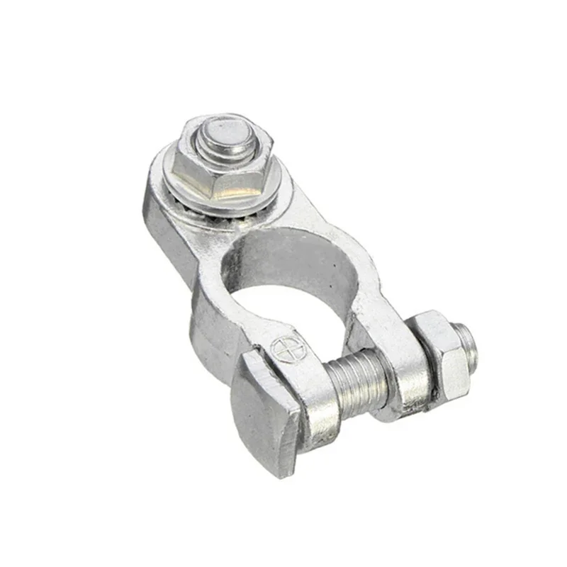 2Pc Battery Terminal Clamp Clip Connector Car Battery Column Terminal Zinc Alloy Positive&Negative Pole Auto Battery Accessories