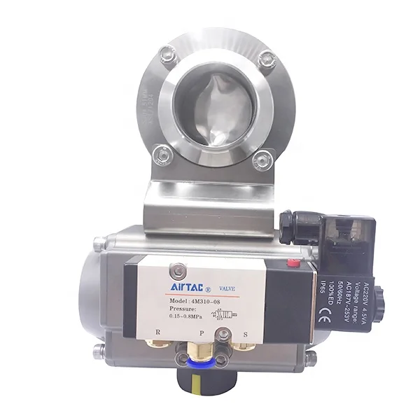 

SS316L SS304 Sanitary Grade Food Grade Stainless Steel Clamping Pneumatic Butterfly Valve with Horizontal Actuator Supplier