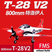 FMS 800mm T-28 V2 Trojan Red World War II Real Model Aircraft Fixed Wing Electronic Remote Control Model Aircraft