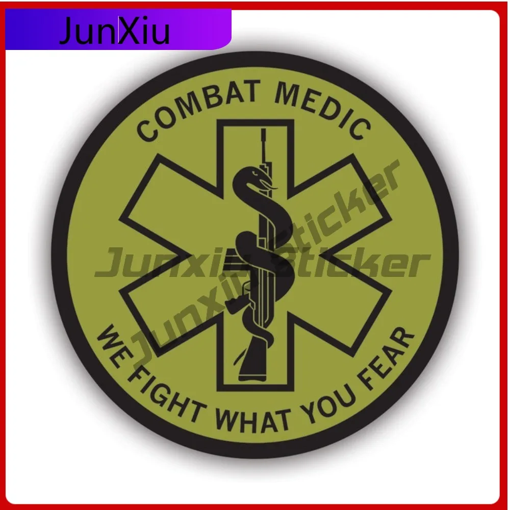 

Combat Medic Sticker Uv Protected Decals Uv Protected We Fight What You Fear First Aid Emt-B Emt Anime Style SUV Use Waterpro