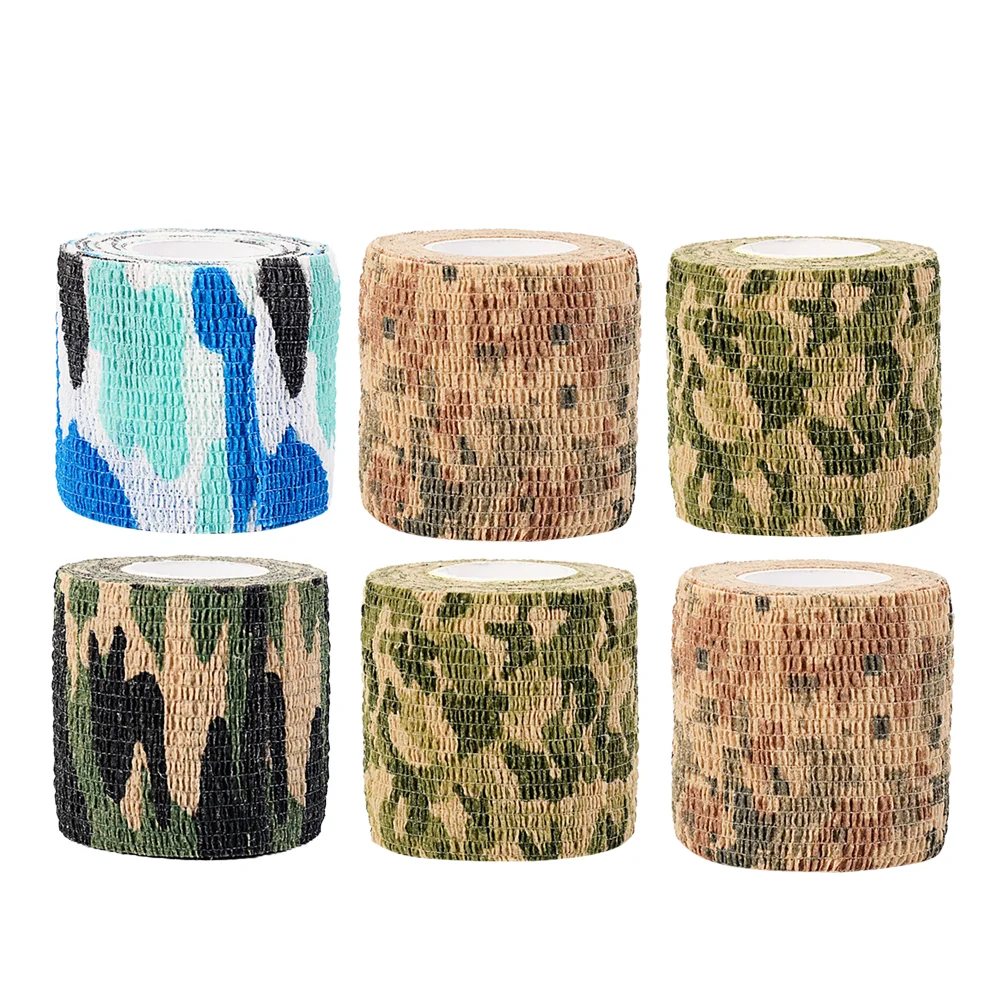 12 Pcs Camouflage Bandage Pet Jungle Non-woven Fabric Self-Adhesive Dog Elastic