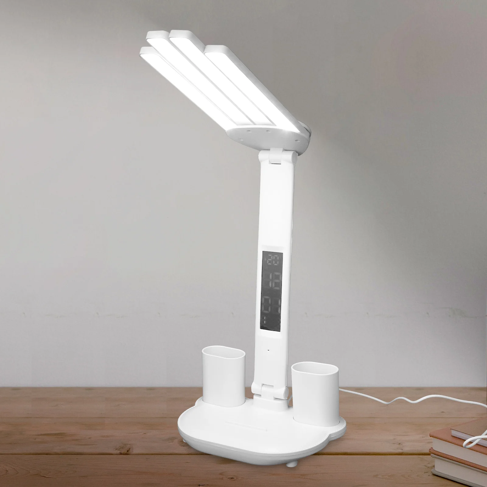 

Eye Protection Desk Lamp Soft Light Dimmable LED for Office Study Bedroom USB Table Lamp Pen Holder No Flicker Safe