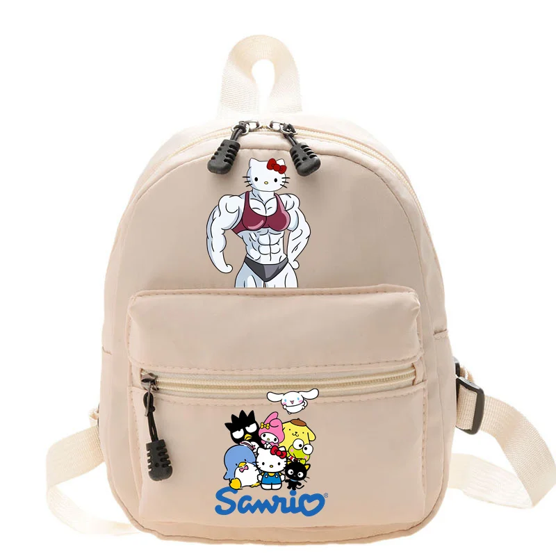 Sanrioes Kuromi Melody-mochila bonita para mujer, Bolso pequeño de estilo universitario, de Anime, sencillo, a la moda, 2024