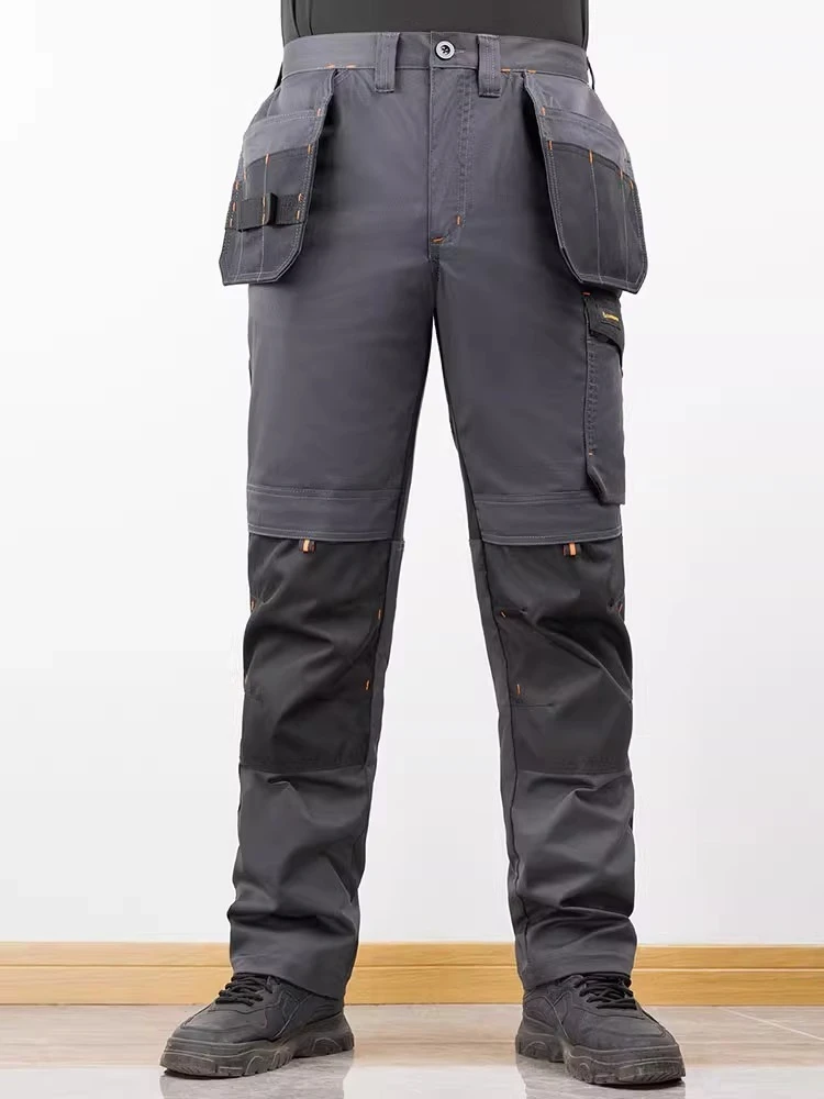 Abbigliamento da lavoro elasticizzato Pantaloni da lavoro cargo da uomo Pantaloni da lavoro cargo tattici Utilità ConWorkwear Pantaloni da lavoro Ultimate Craftman Grigio/Nero