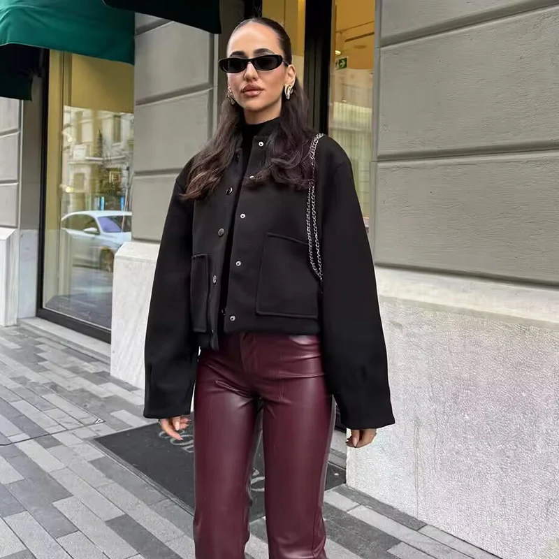 

For Women Long Sleeve Oversized Autumn Jacket Coats Fashion Streetwear New Outerwear ﻿ 2025 Chic Casual Bomber Jackets