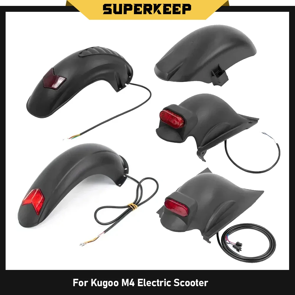 

Rear Mudguard with Taillight for Kugoo M4 Scooter for 10 Inch 8inch Electric Scooter Front Fender Protection Front Mud Guard