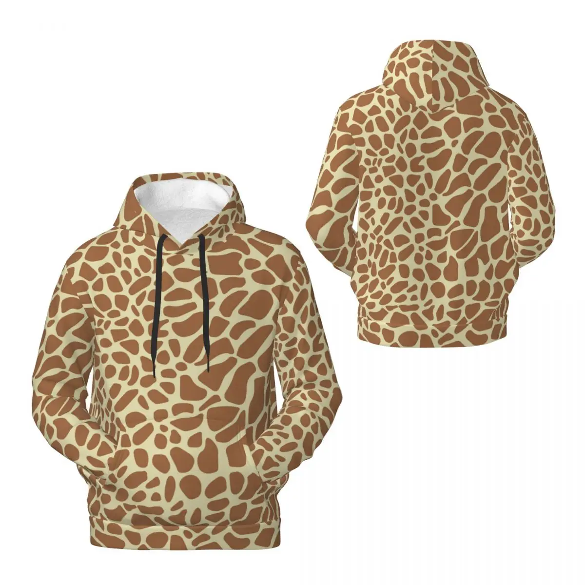 

Giraffe Animal Fur Stripe 3D Fleece Hoodie Polyester Warm With Pocket Super Soft Men Women Sweatshirt Unisex Pullover Hoodies