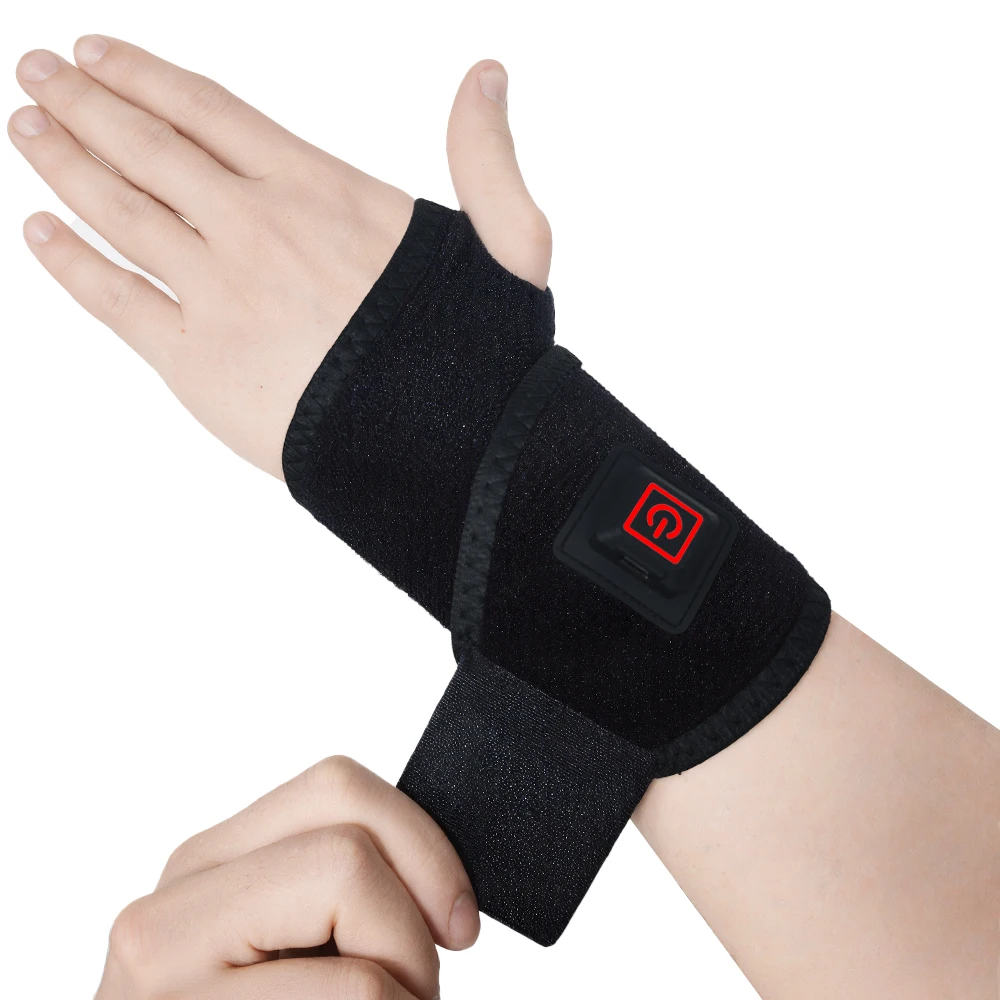 Electric Heated Wrist Brace, USB Powered Wrist Heating Pad - 3 Temperature Control, Universal  Wrist, Elbow Warmer for Men Women