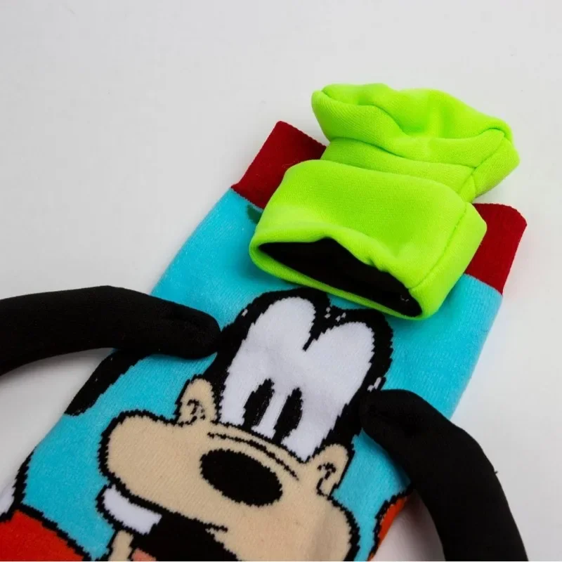 Disney Goofy Pluto Socks Children\'s Padded Warm Mid-Calf Socks Girls Winter Soft Funny Sleep Floor Cotton Socks Christmas Gift