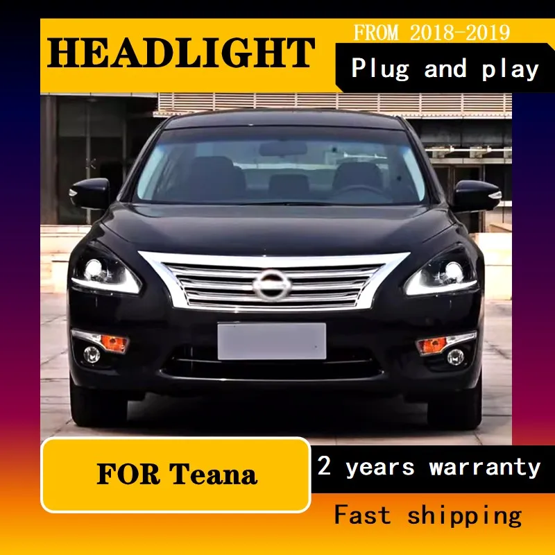 Car Styling for Head Lamp for Nissan Teana Headlight 2013-2015 Headlights Altima DRL Turn Signal High Beam Angel Eye Project