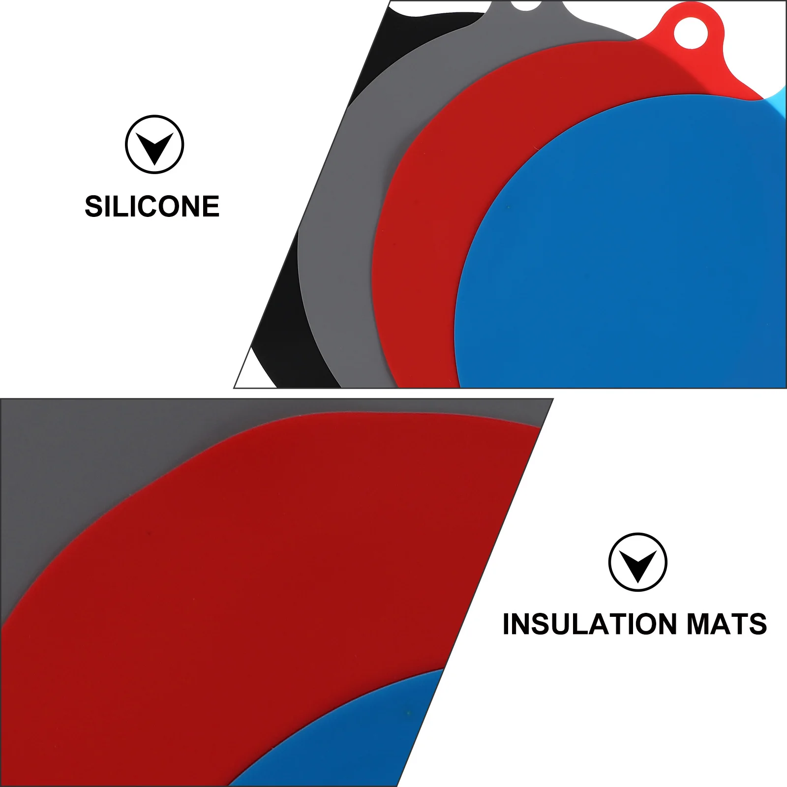 

4Pcs Silicone Round Tableware Pads Heat Insulation Anti-Skid Microwave Oven Mat Kitchen Dining Cutlery Mat Anti-Slip Pot Pad