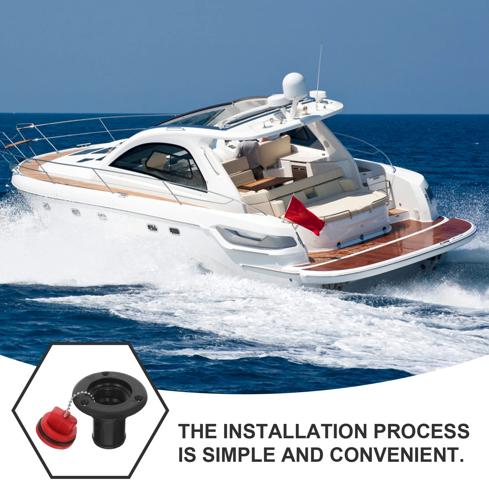 

Fuel Tank Replacement Durable Plastic Accessory For Tank Cover Black Parts Fuel Cap Gas Cap Boat