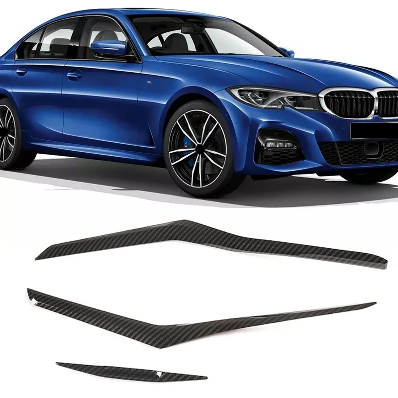 New-Car Interior Parts Car Interior Center Console Cup Cover Decorative Strips For BMW 3 Series 2020 Carbon Fiber Pattern
