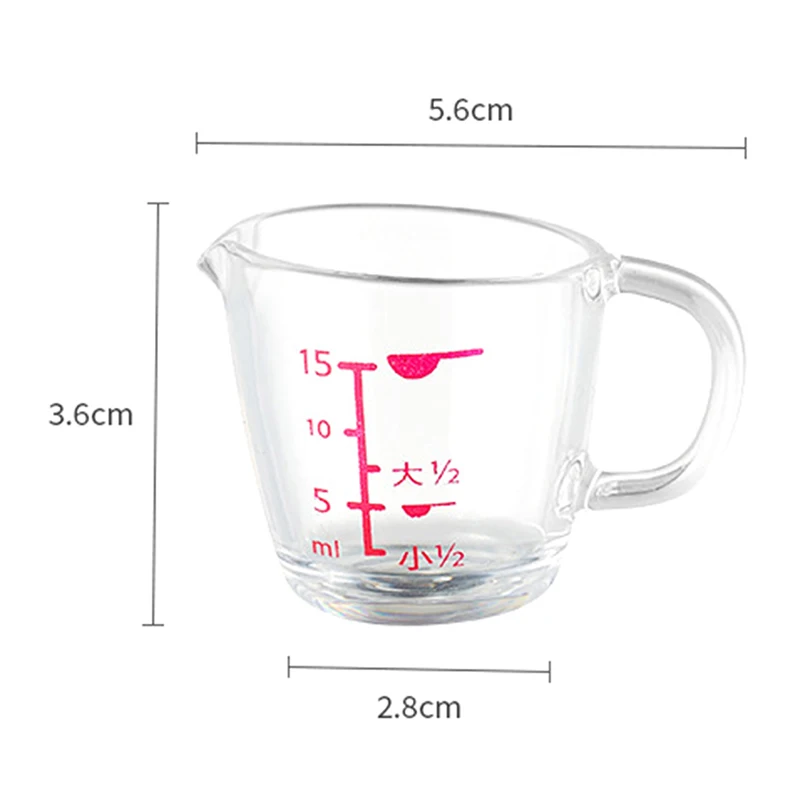 15ml Scale Measuring Cup Small Plastic Quantitative Cup Cooking Kitchen Seasoning Cup Mini Lemon Juice Cup